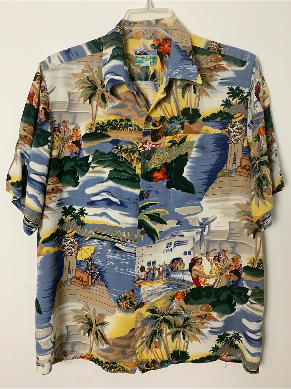 reyn spooner Men’s Sz L Vintage TPA Hawaiian Button Down Aloha Resort Shirt